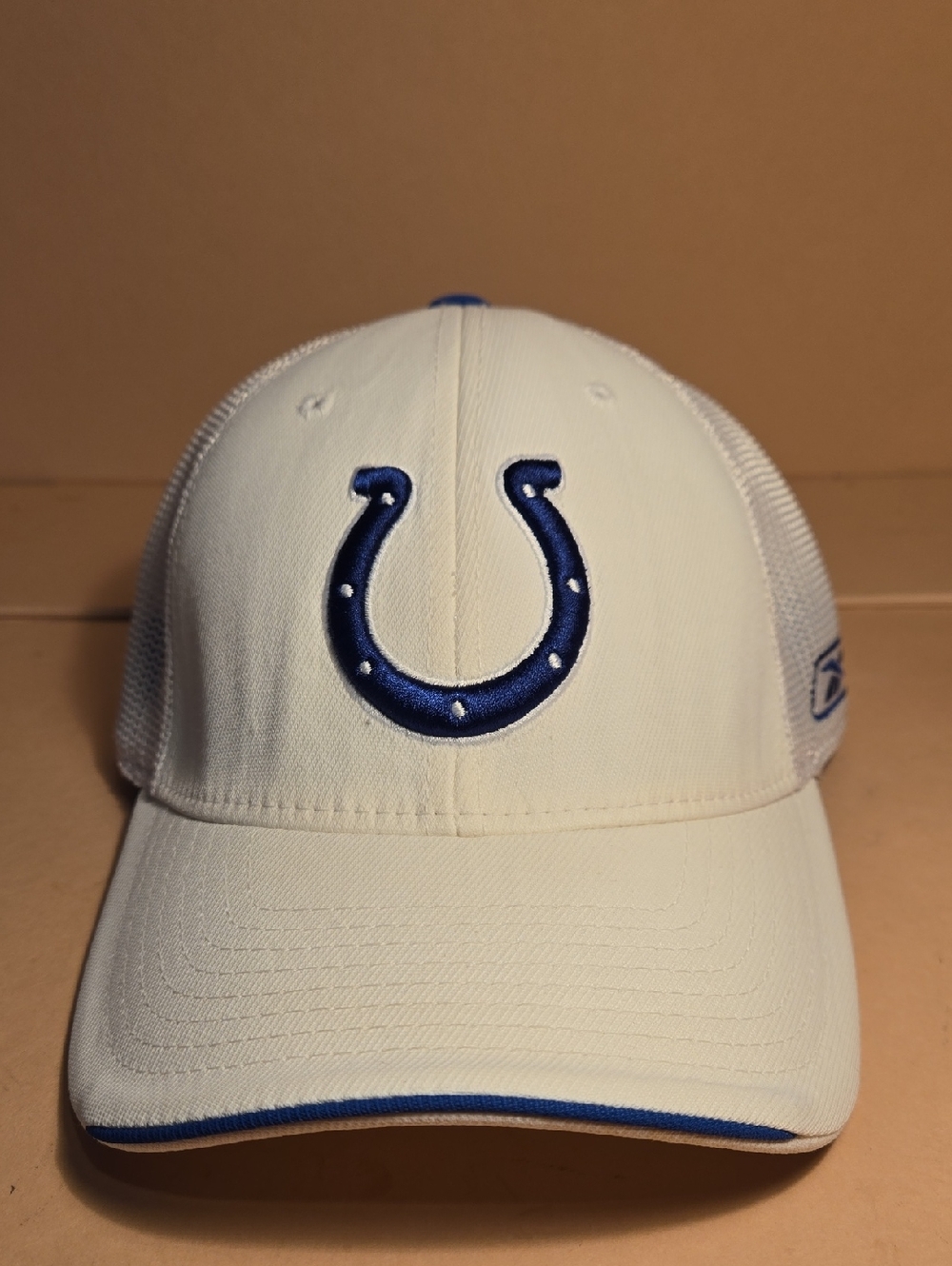 Reebok NFL On Field Equip Cap Indianapolis Colts White Fitted Hat One Size Fits